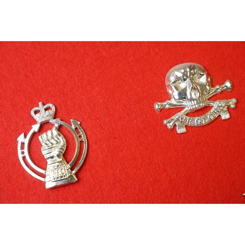 307 - A Collection Of British Military Cap Badges Mounted To Display Board, Regiments Include The Welsh Re... 