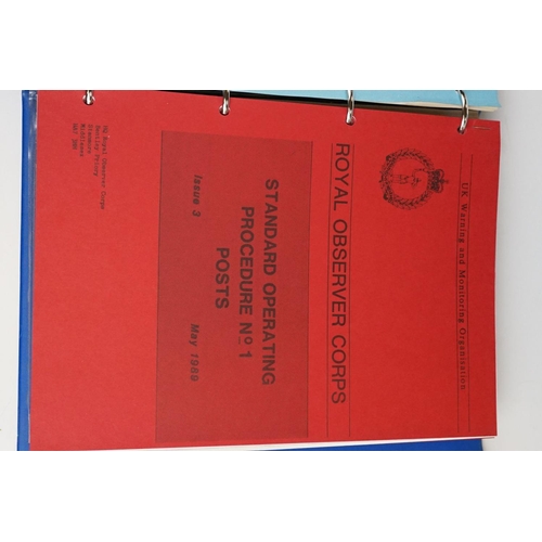 319 - A Collection Of Royal Observer Corps Official Training Manual And Books.