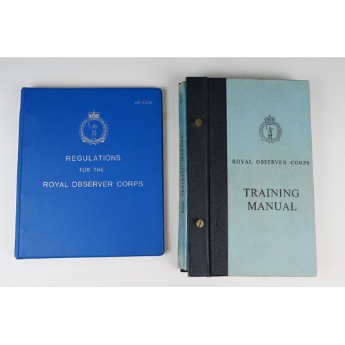 319 - A Collection Of Royal Observer Corps Official Training Manual And Books.