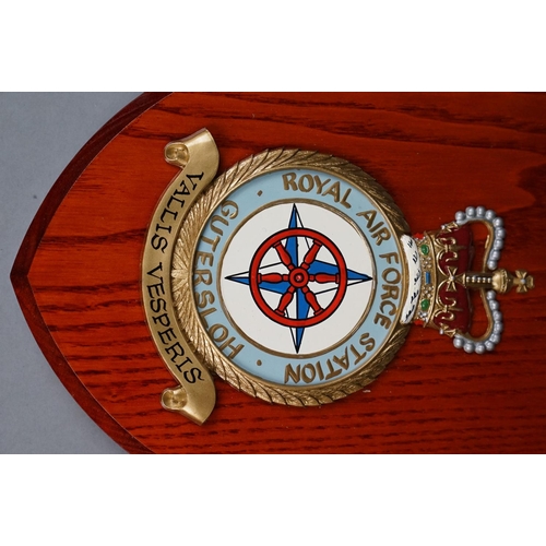 325 - A Collection Of Eight Royal Air Force / RAF Shield Wall Plaques To Include RAF Stanley, RAF Marham, ... 