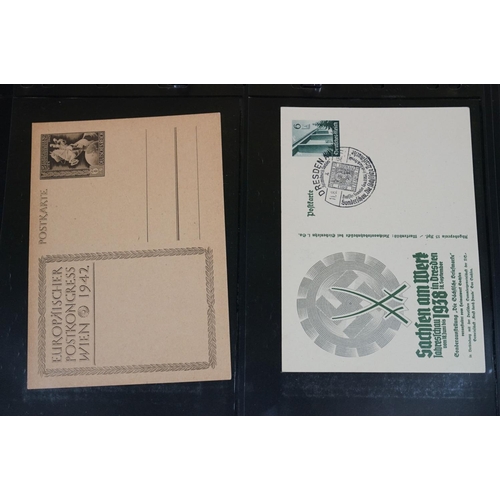 339 - A Collection Of World War Two German Stamp Cover Postcards To Include Nurnberg And The 1936 Olympics... 