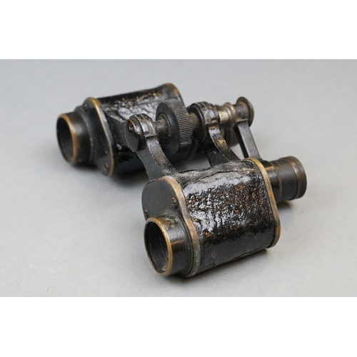 349 - A Pair Of German World War Two Era Field Binoculars, Maker Marked For C.P. Goertz Of Berlin.