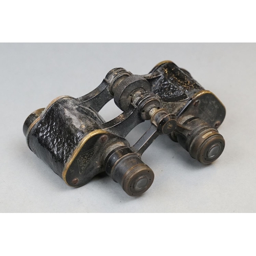 349 - A Pair Of German World War Two Era Field Binoculars, Maker Marked For C.P. Goertz Of Berlin.