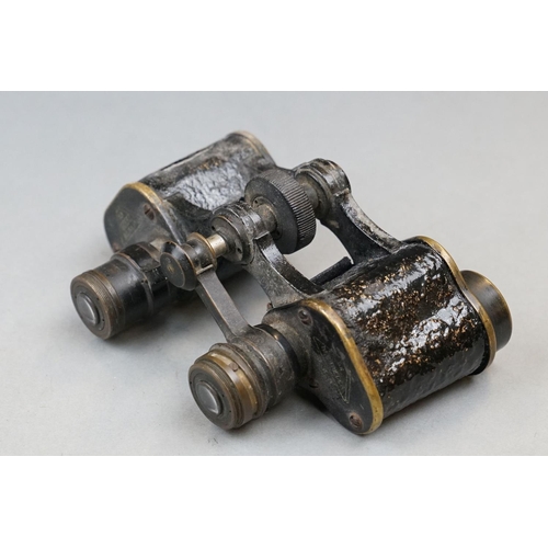 349 - A Pair Of German World War Two Era Field Binoculars, Maker Marked For C.P. Goertz Of Berlin.