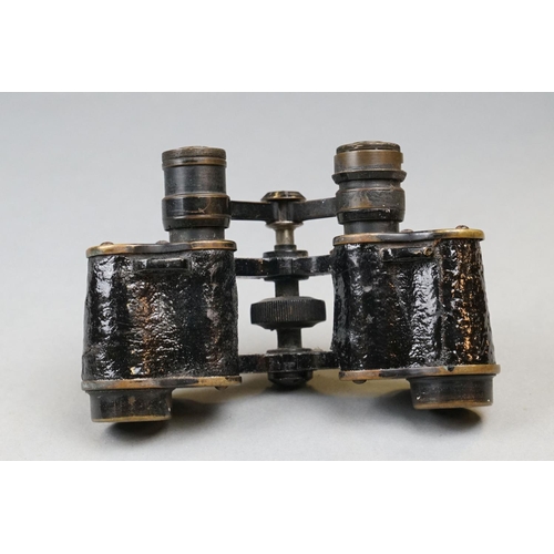 349 - A Pair Of German World War Two Era Field Binoculars, Maker Marked For C.P. Goertz Of Berlin.