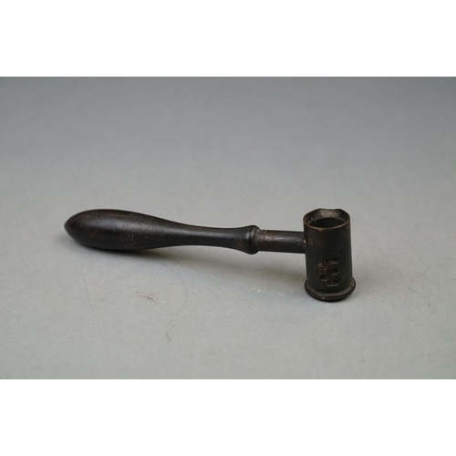 355 - A 19th Century Antique Gunpowder Measure With Ebonised Handle.