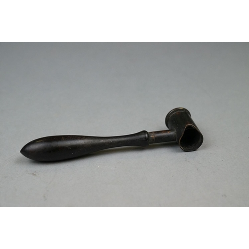 355 - A 19th Century Antique Gunpowder Measure With Ebonised Handle.