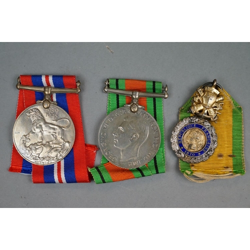 360 - A Small Group Of Military Collectables To Include A Full Size British World War Two Defence Medal An... 