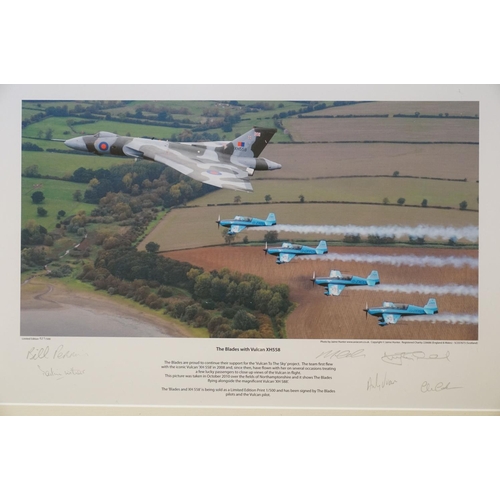 389 - A Group Of Three Royal Air Force / RAF Vulcan Bomber Related Framed And Glazed Prints To Include 'Su... 