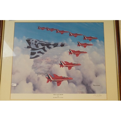 389 - A Group Of Three Royal Air Force / RAF Vulcan Bomber Related Framed And Glazed Prints To Include 'Su... 