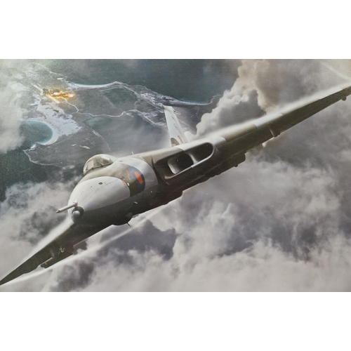 389 - A Group Of Three Royal Air Force / RAF Vulcan Bomber Related Framed And Glazed Prints To Include 'Su... 