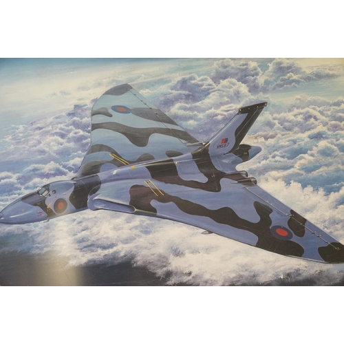 390 - Two Royal Air Force / RAF Vulcan Bomber Related Framed And Glazed Prints To Include Ben Vindos As So... 