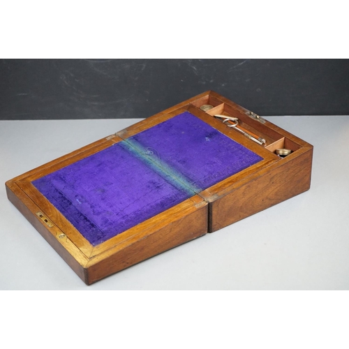 212 - An Antique Writing Slope To Include Contents Including Correspondence, Official Letters And Military... 