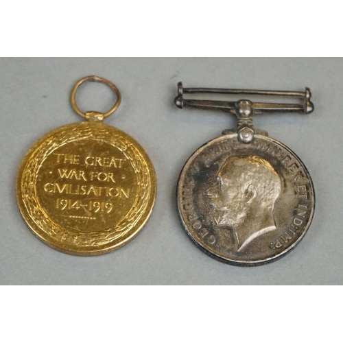 227 - A British Full Size World War One Medal Pair To Include The Great War Of Civilisation Victory Medal ... 