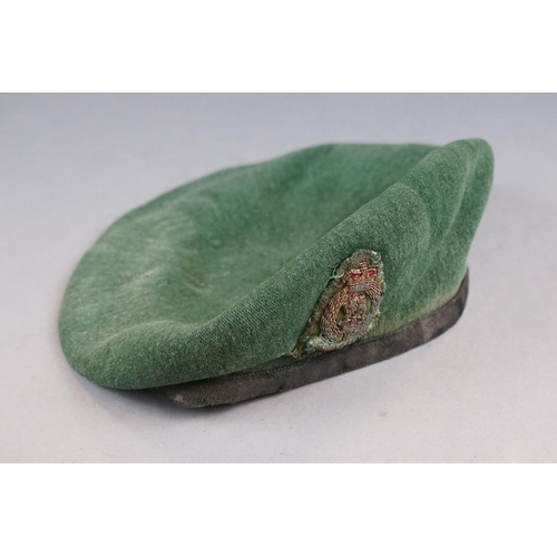 232 - A Vintage British Armed Forces Green Beret With Original Cloth Beret Badge.