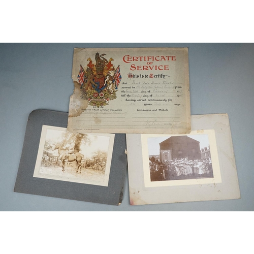 233 - A World War One Era Card Mounted Photograph Of Private John Thomas Knowles Of The Derbyshire Imperia... 