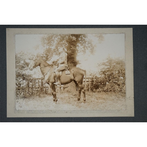 233 - A World War One Era Card Mounted Photograph Of Private John Thomas Knowles Of The Derbyshire Imperia... 