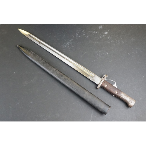 235 - A World War One Era German Mauser Bayonet With Original Scabbard, No Visible Markings.