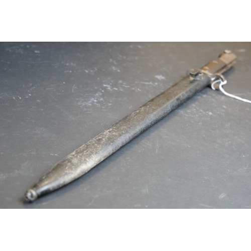 235 - A World War One Era German Mauser Bayonet With Original Scabbard, No Visible Markings.