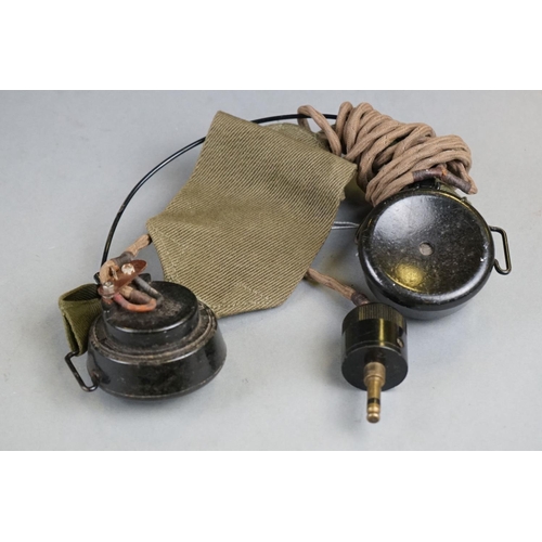 241 - A Vintage British World War Two / WW2 Era Military Radio Headset.