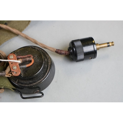 241 - A Vintage British World War Two / WW2 Era Military Radio Headset.