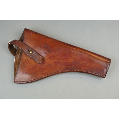 382 - A British Military Brown Leather Holster For A .38 Revolver, Dated For 1939 And Marked With The Brit... 