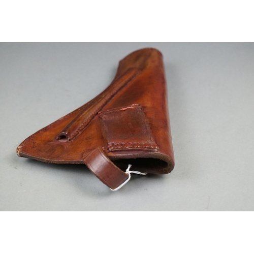 382 - A British Military Brown Leather Holster For A .38 Revolver, Dated For 1939 And Marked With The Brit... 