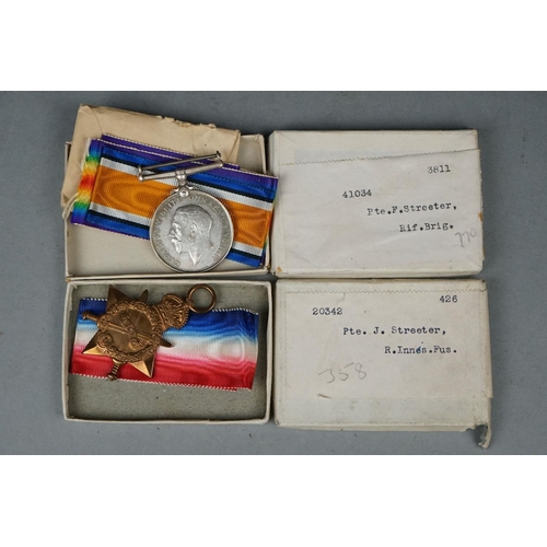 34A - A British World War One Military Family Archive Of Two Brothers To Include A Full Size World War One... 