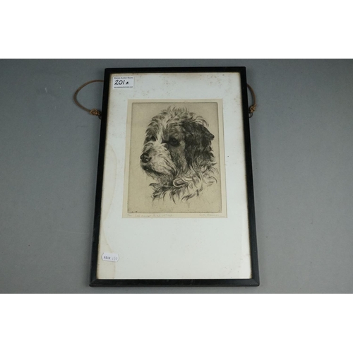 201A - A Framed And Glazed Etching Of 