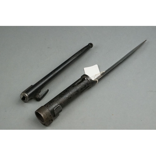 276 - An Argentinian Military FN Type C Tubular Bayonet With Original Scabbard.