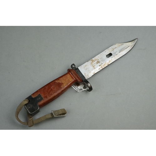 281 - A Military Kalashnikov AK47 Bayonet With Original Scabbard.