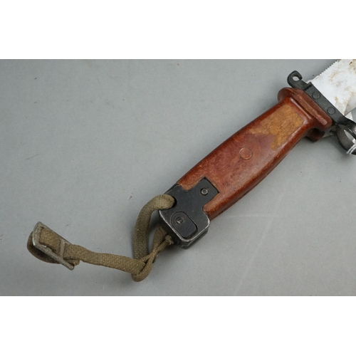 281 - A Military Kalashnikov AK47 Bayonet With Original Scabbard.