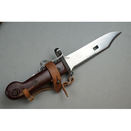 282 - A Military Kalashnikov AK47 Bayonet With Original Scabbard.