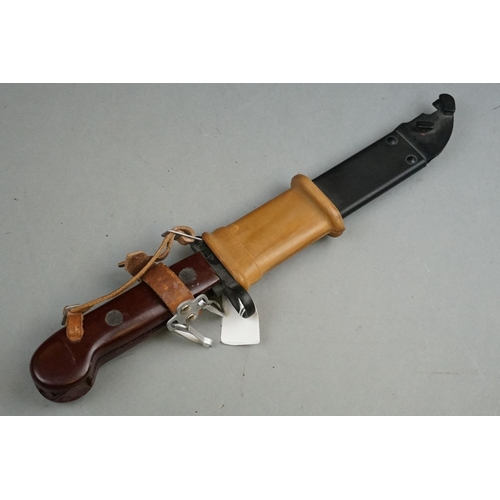 282 - A Military Kalashnikov AK47 Bayonet With Original Scabbard.