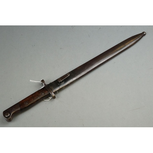 294 - A World War One German Mauser Bayonet, Maker Marked For Simpson & Co. SUHL, Complete With Scabbard.