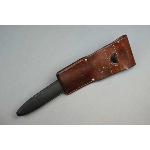 295 - A Swiss Military SIG 57 FV4 Bayonet With Leather Frog And Scabbard.