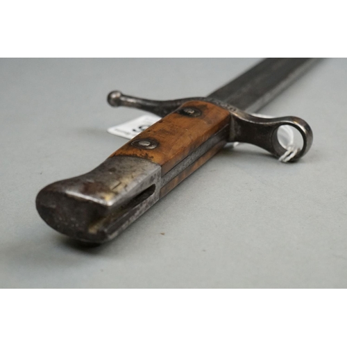 296 - A Italian Military 1891 Model Carcano Knife Bayonet, Complete With Original Scabbard Dated 1914.