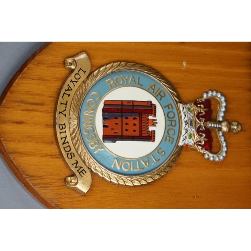 322 - A Collection Of Eight Royal Air Force / RAF Shield Wall Plaques To Include RAF Akrotiri, RAF Marham,... 