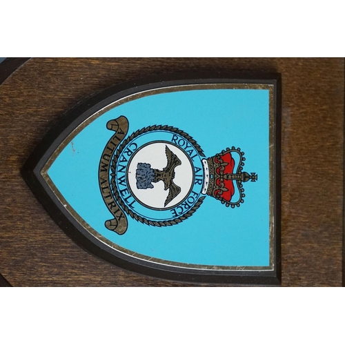 323 - A Collection Of Ten Royal Air Force / RAF Shield Wall Plaques To Include RAF West Raynam, RAF Brugge... 