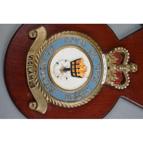 324 - A Collection Of Eight Royal Air Force / RAF Shield Wall Plaques To Include RAF Biggin Hill, RAF Briz... 