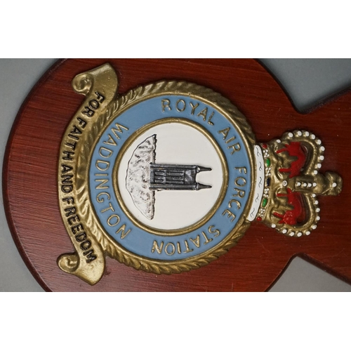 324 - A Collection Of Eight Royal Air Force / RAF Shield Wall Plaques To Include RAF Biggin Hill, RAF Briz... 