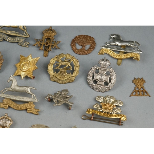 396 - A Collection Of Assorted Military Cap Badges Including Restrikes And Copies To Include The West York... 