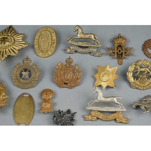 396 - A Collection Of Assorted Military Cap Badges Including Restrikes And Copies To Include The West York... 