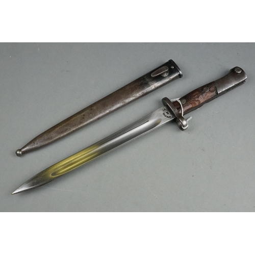 401 - A Yugoslavian Model 1924 K98 Mauser Bayonet With Scabbard.