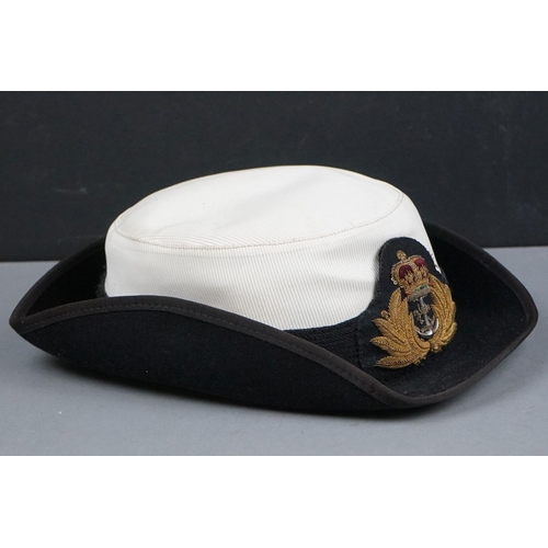 403 - A Vintage Royal Air Force Officers Peaked Cap Complete With Queens Crown Cap Badge Together With Fem... 