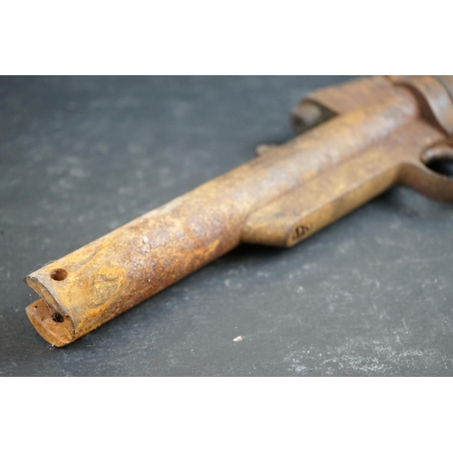 407 - Two Vintage Decorative Non Firing Muzzle Loading Flint Lock Pistols (A/F), Together With A Relic Con... 