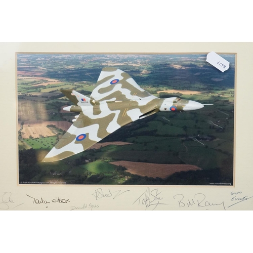 412 - A Collection Of Seven Framed And Glazed Pictures Of The Royal Air Force Vulcan Bomber, To Include Si... 