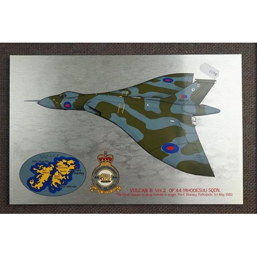 412 - A Collection Of Seven Framed And Glazed Pictures Of The Royal Air Force Vulcan Bomber, To Include Si... 