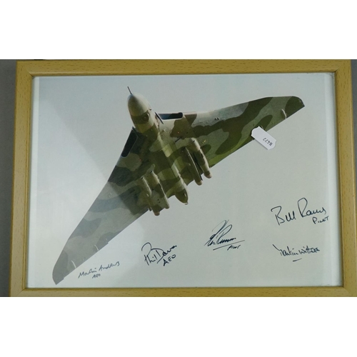 412 - A Collection Of Seven Framed And Glazed Pictures Of The Royal Air Force Vulcan Bomber, To Include Si... 