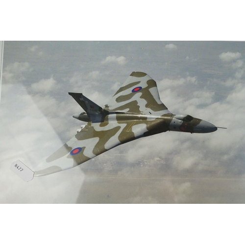 412 - A Collection Of Seven Framed And Glazed Pictures Of The Royal Air Force Vulcan Bomber, To Include Si... 